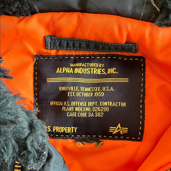 Alpha Industries Flying Man’s N-2B dark teal Fur-Trimmed Hooded Jacket - Picture 2 of 16